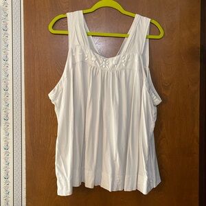 a.n.a White Embellished Tank Top